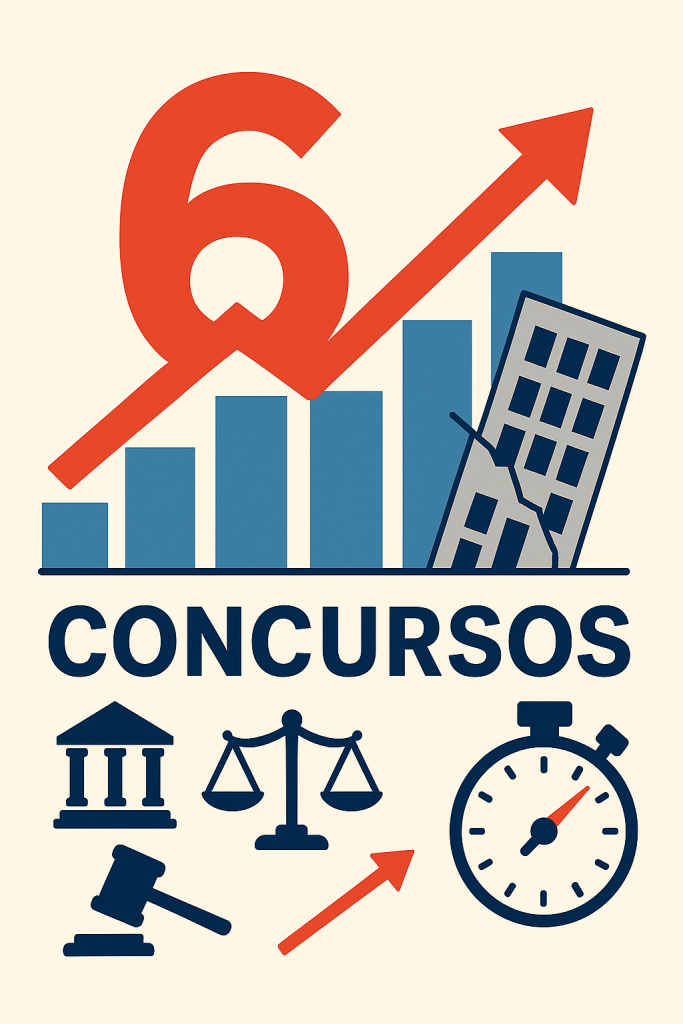 Sexto trimestre en ascenso: la marea concursal no afloja