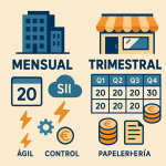 Declaraciones mensuales vs. trimestrales: quién presenta cada modelo, cómo se hace y qué pros y contras tiene cada frecuencia